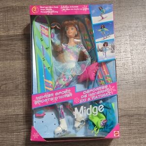 Vintage 1994 Mattel Midge Winter Sports Doll with Colorful Gear